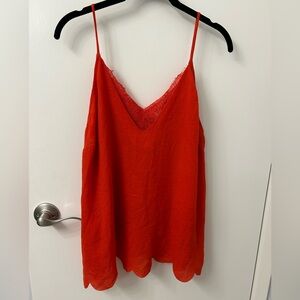 Umgee Vibrant Red Lace Cami Top